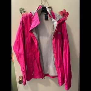Hot pink North Face jacket